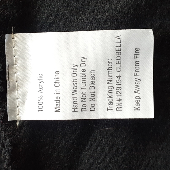 Cleobella women's black cape poncho size M-L - Picture 12 of 12